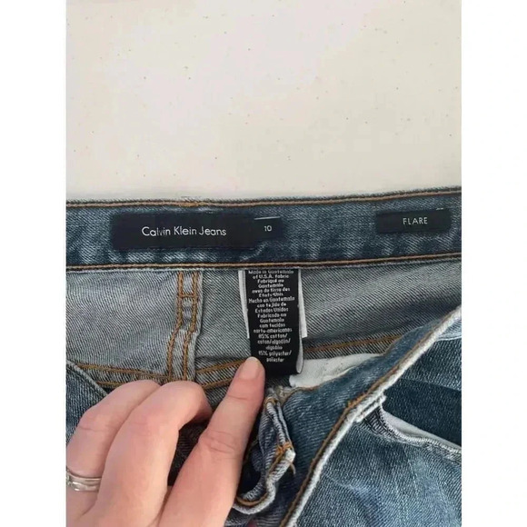 Women's Calvin Klein Jeans Flare Blue Size 10 Vintage Y2K‎ EUC! - Picture 12 of 13
